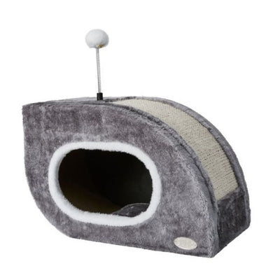 Snail Cat Shelter and Scratch Box Grey