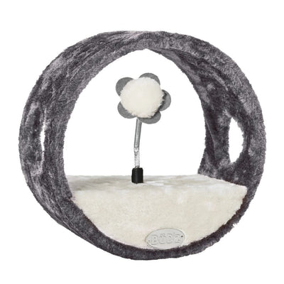 Interactive Wheel Toy with Pompom Gray