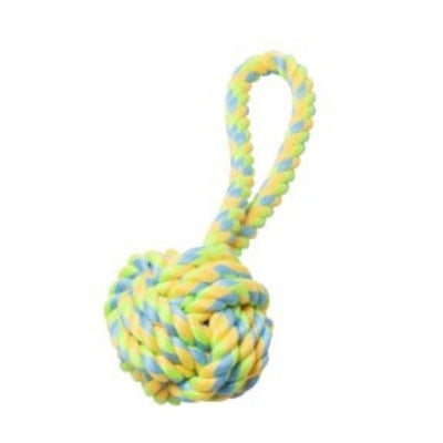 Rope Monkey Fist with Loop Green and Yellow