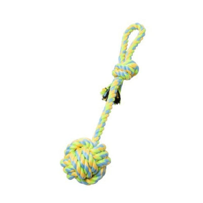 Rope Monkey Fist with Loop Green and Yellow