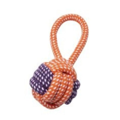 Rope Monkey Fist with Loop Orange and Purple