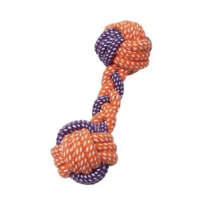 Braided Rope Dumbbell Orange and Purple