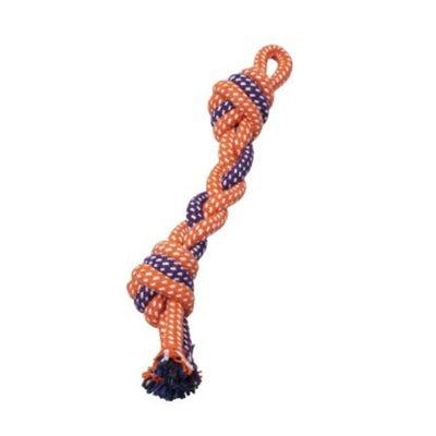 Braided Rope Dumbbell Orange and Purple