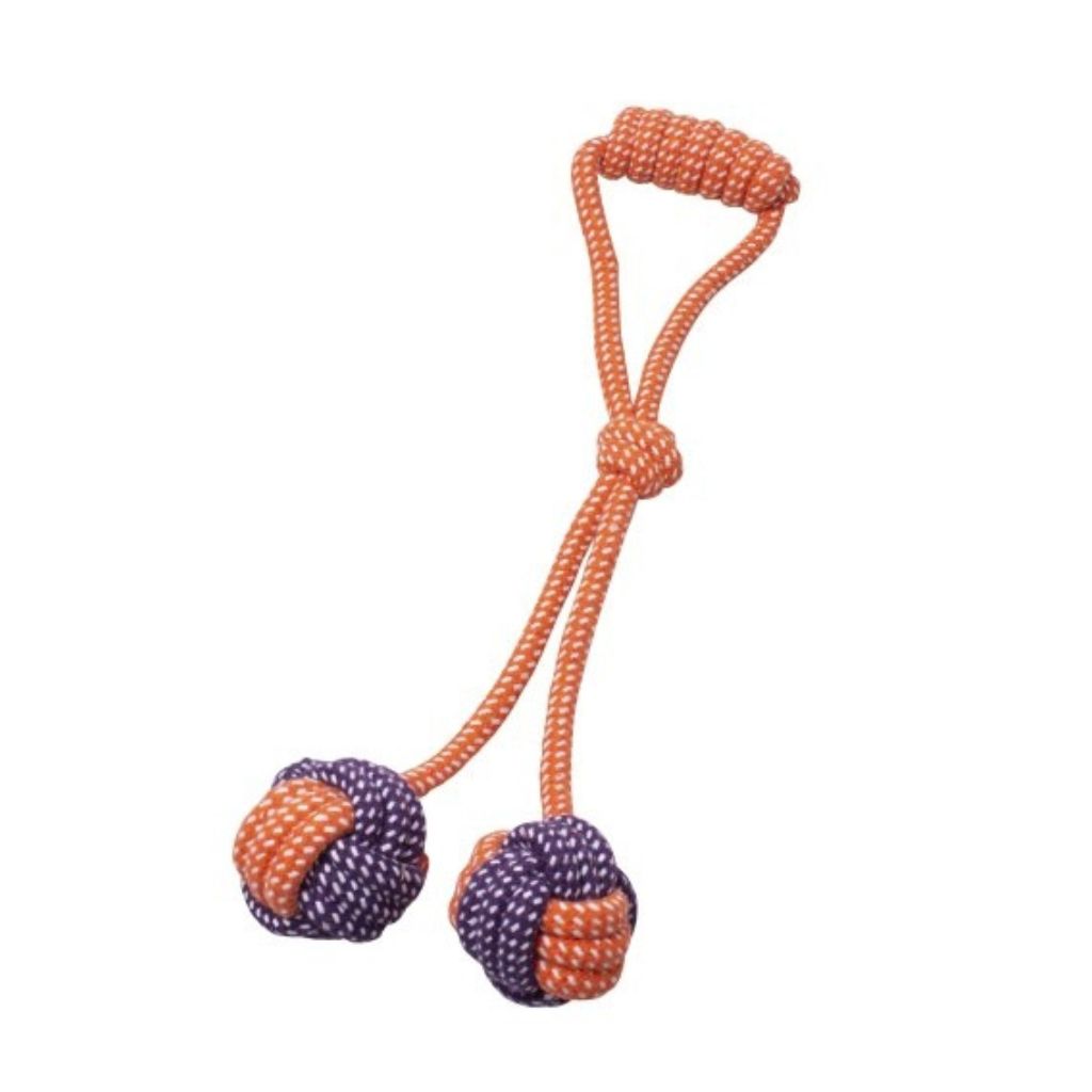 Rope Monkey Fist with Loop Orange and Purple