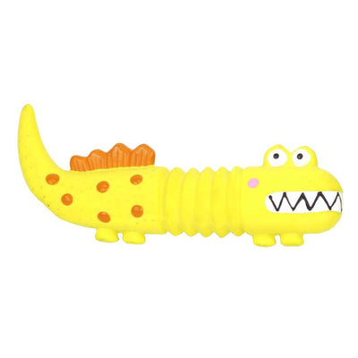 Latex Toy With Squeaker Lizzard Yellow