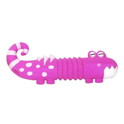 Latex Toy With Squeaker Lizzard Pink