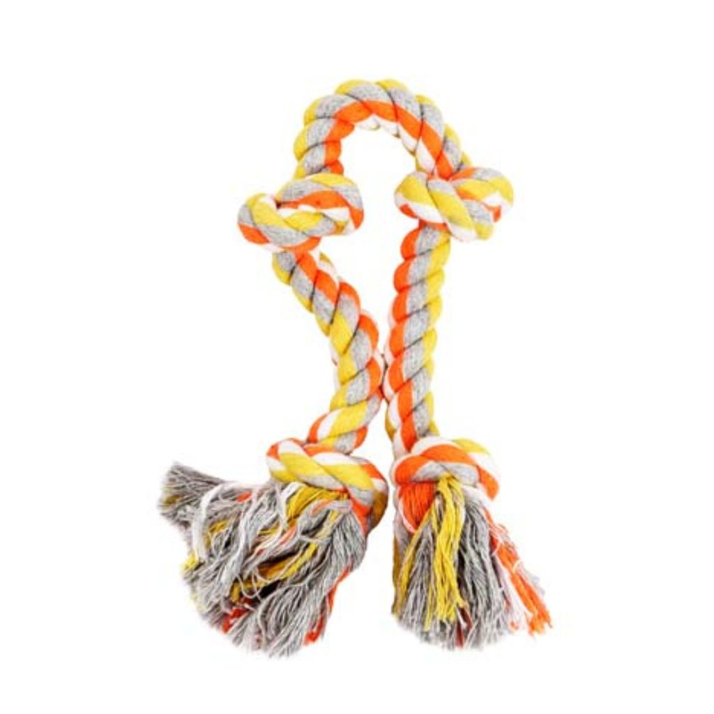 Rope with Knots Orange and Yellow