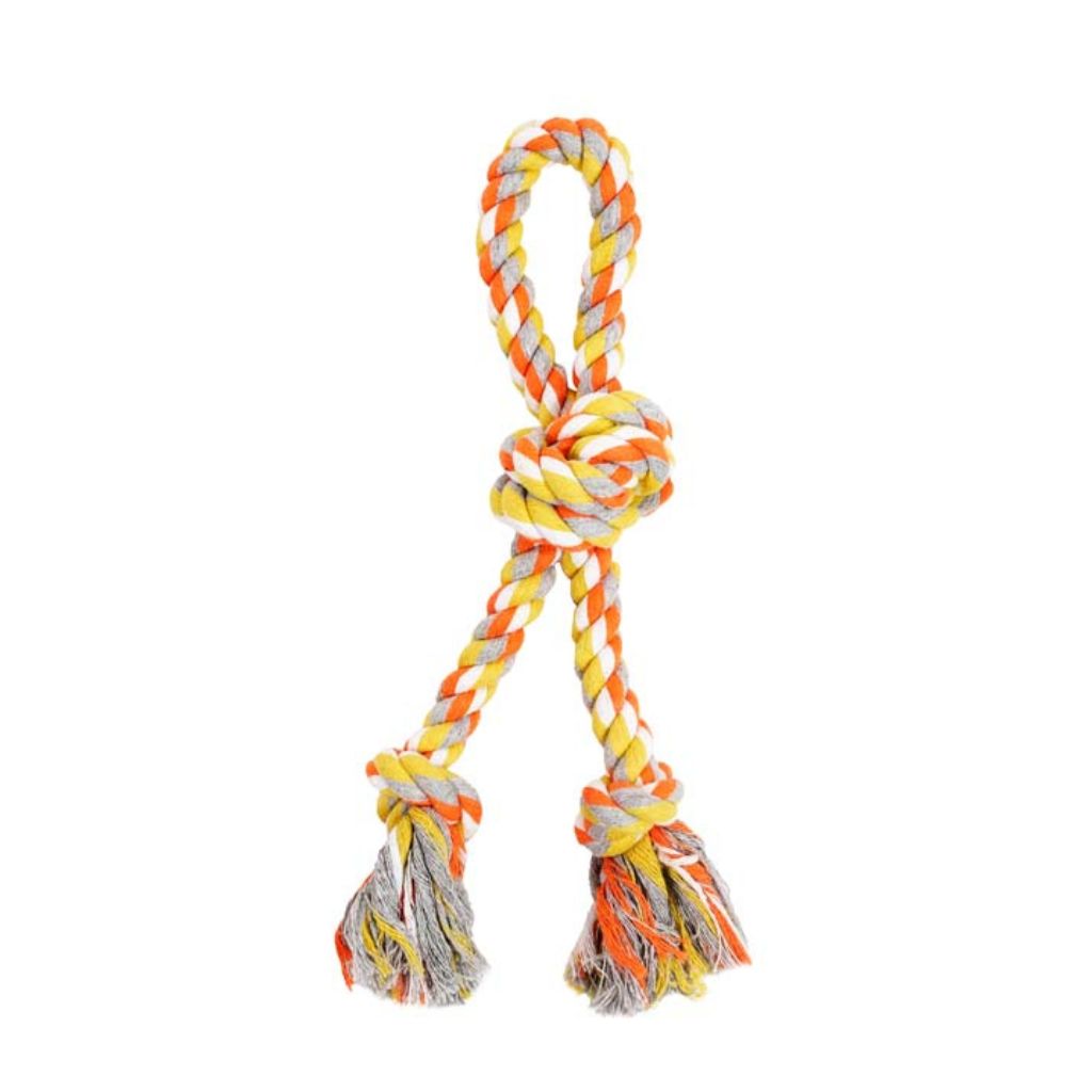 Rope with Knots Orange and Yellow