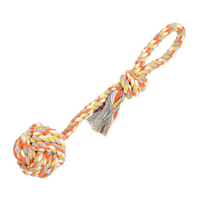 Rope Monkey Fist with Loop Orange and Yellow