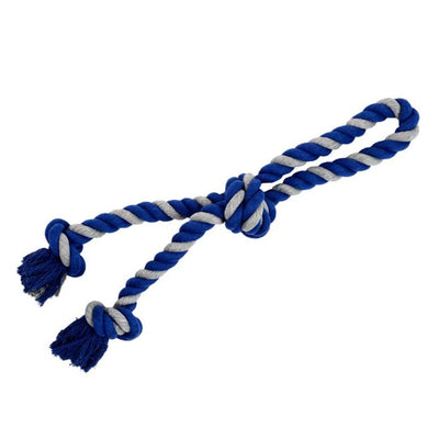 Rope with Double Knots Gray and Blue