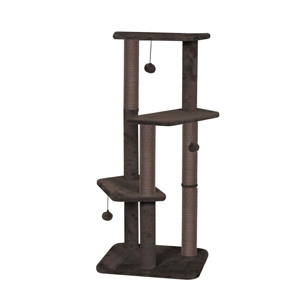 3 Levels Cat Tree With Sisal Moka Brown