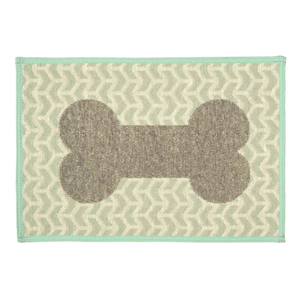 Fashion Feeding Mat - Geo Bones Aqua