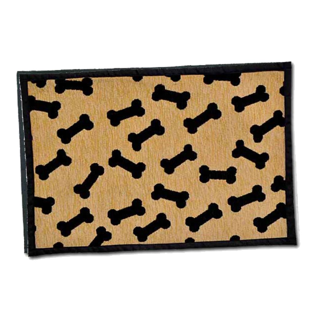 Fashion Dog Dancing Bones Chenille Mat