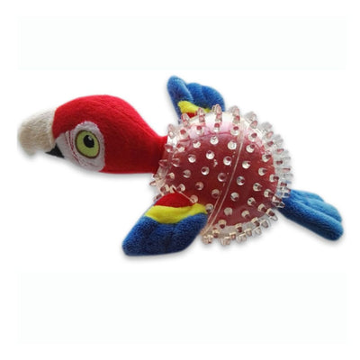 Lil' Squeakers Parrot Clear Spikey Ball