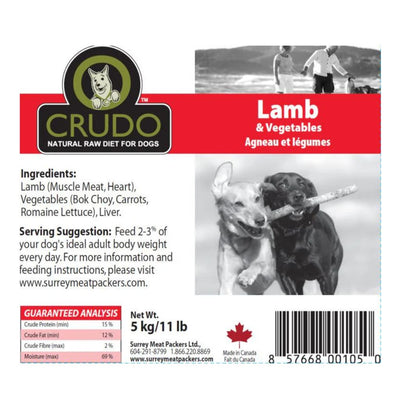 Lamb & Vegetables 500 gram tubes