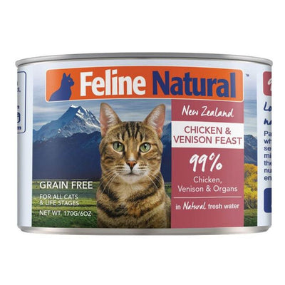 Feline Natural- Chicken & Venison 12x6oz cans