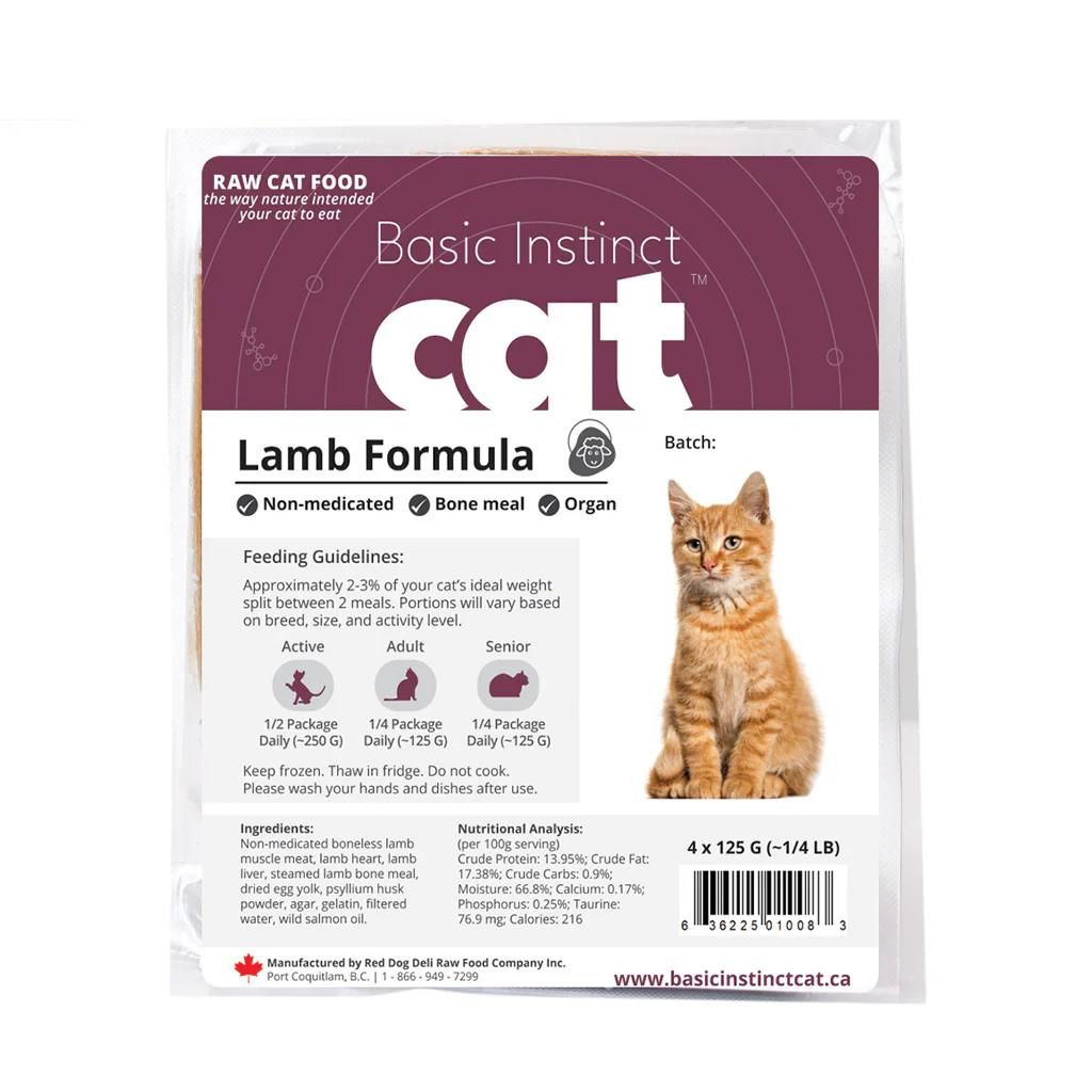 3P naturals -Basic Instinct - Non-Medicated Lamb for cats