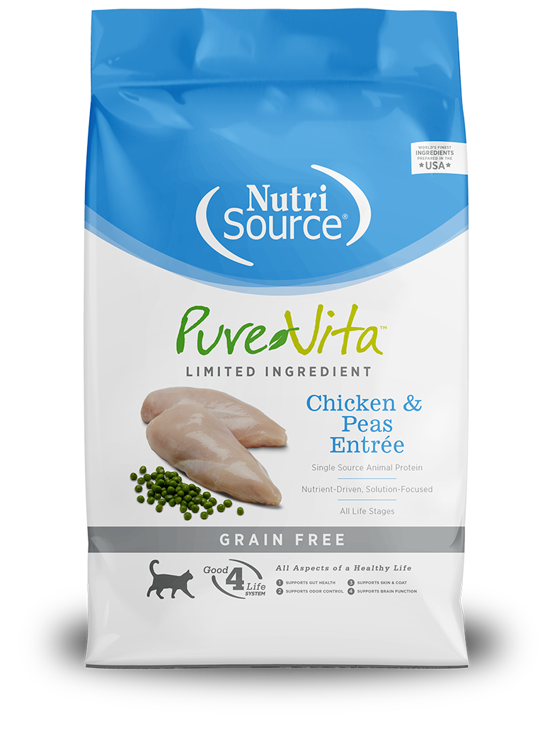 NutriSource Cat PureVita GF Chicken & Peas