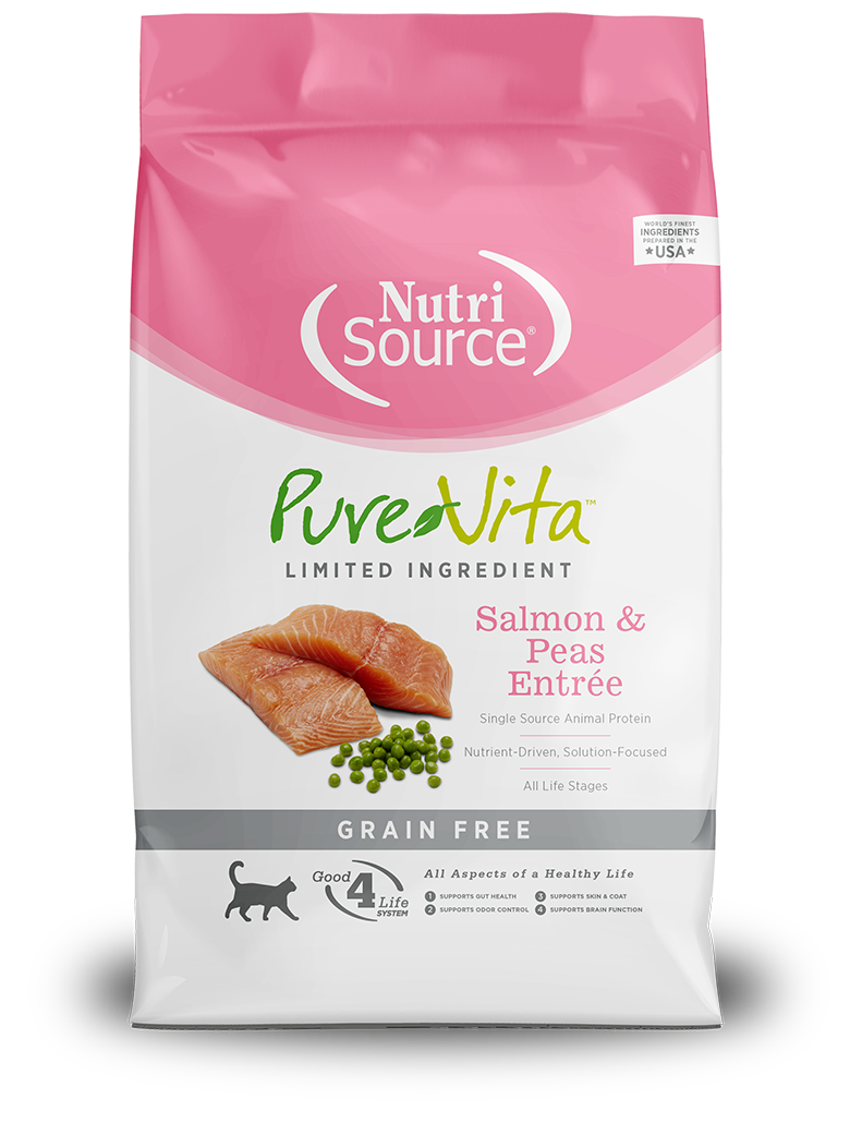 NutriSource Cat PureVita GF Salmon & Peas