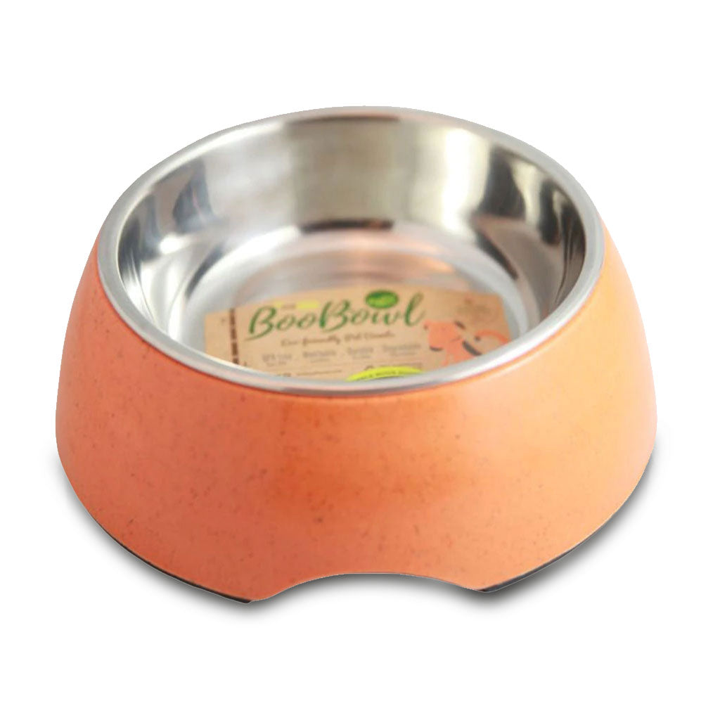 Dog BooBowl Stain Steel Round Orange