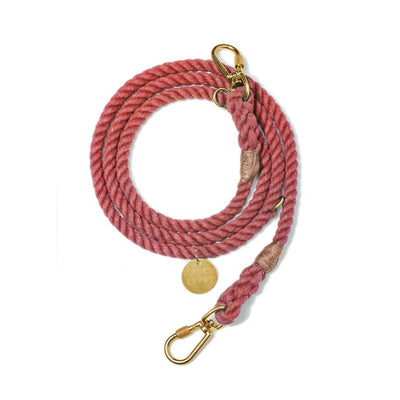 Found My Animal Nantucket Red Up-Cycled Rope Dog Leash - Adjustable