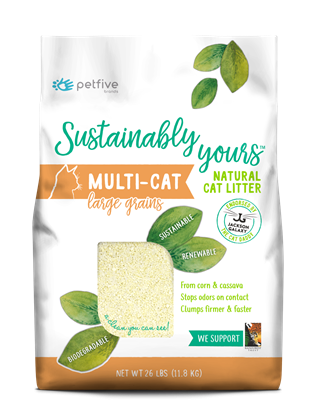 Sustainably Yours Multi Cat Litter LARGE GRAINS 26 Lbs