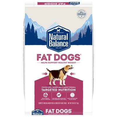 Natural Balance Fat Dogs Low Calorie Dry Dog Formula  28lb bag