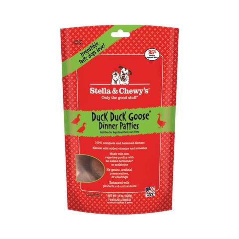 Stella & Chewy's Duck Duck Goose Dinner 3 lbs of 1.5 oz patties for Dogs