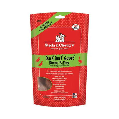 Stella & Chewy's Duck Duck Goose Dinner 3 lbs of 1.5 oz patties for Dogs