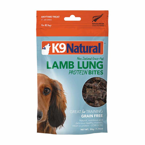 K9 Natural - Lamb - Lung Protein Bites - Air Dried - 50 g