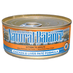 Natural Balance' Ultra Premium Chicken and Liver Pate Canned Formula 24 x 5.5 oz