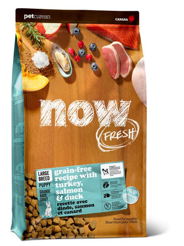 Now Fresh Grain-Free LARGE Breed PUPPY Turkey, Salmon & Duck Recipe 25 lbs.