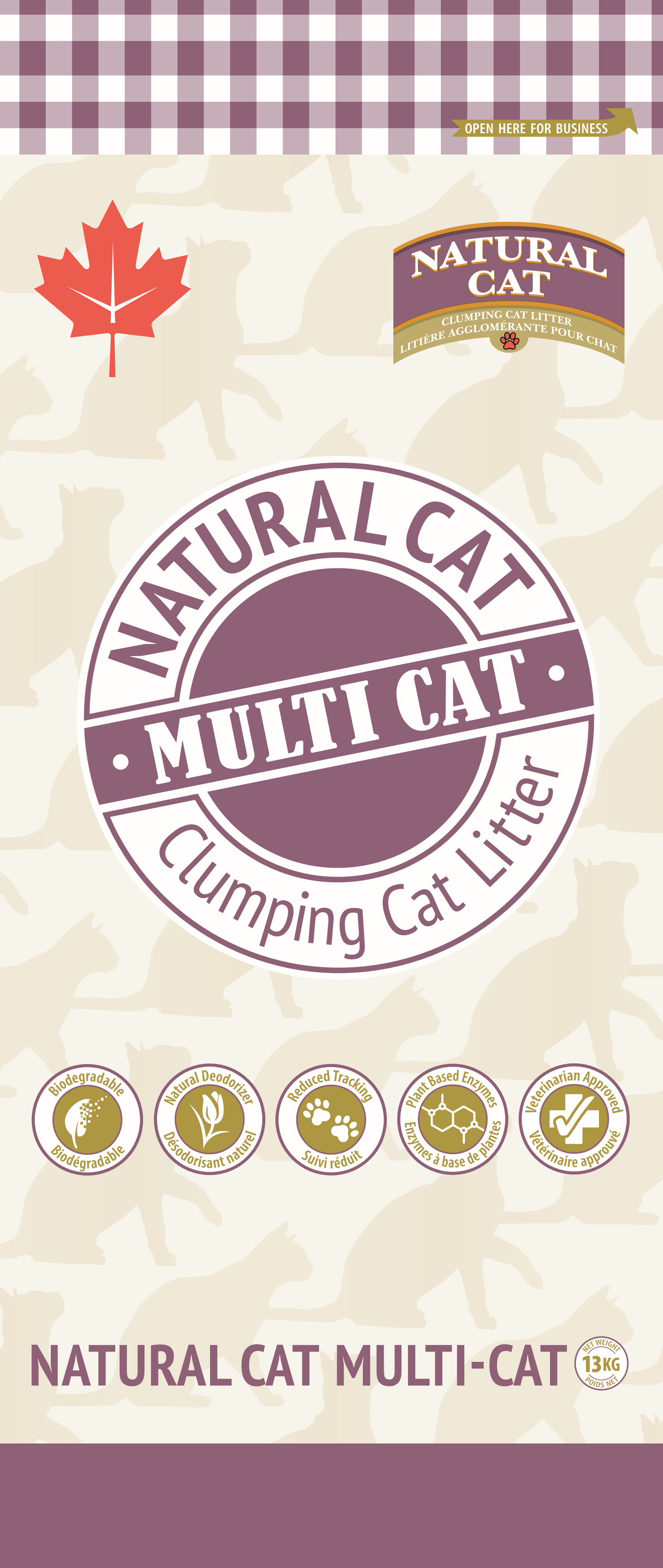 Natural Cat Litter Multi-Cat 13Kg