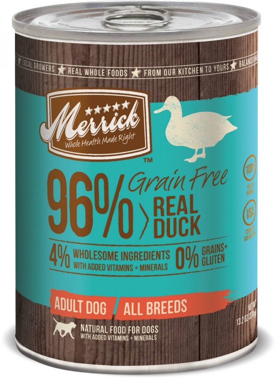 Merrick Grain Free 96% Real Duck 12 x 13.2 Oz Cans