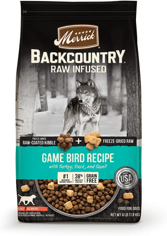Merrick Backcountry Raw Infused Game Bird Recipe Dry Dog Food 20 lbs
