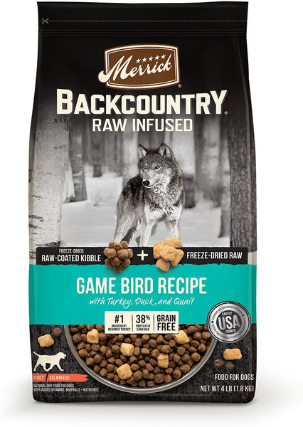 Merrick Backcountry Raw Infused Game Bird Recipe Dry Dog Food 20