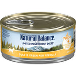 Natural Balance' L.I.D. Limited Ingredients Diets Duck & Green Pea Canned Formula 24 x 5.5 oz cans