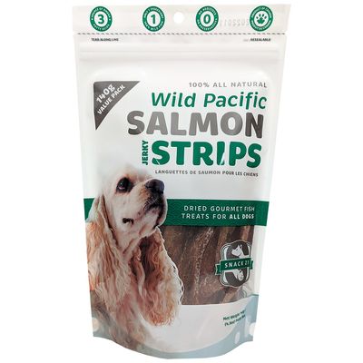 Snack 21 Salmon Jerky Strips treats for dogs