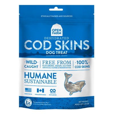 Open Farm Dehydrated Cod Skins Dog Treats