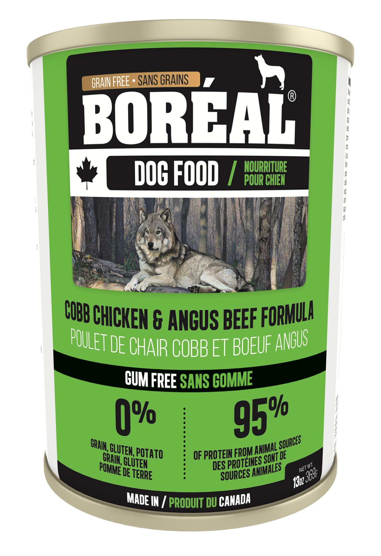 BORÉAL CANADIAN Angus Beef & COBB CHICKEN FORMULA for Dogs12 x 13.2 oz cans