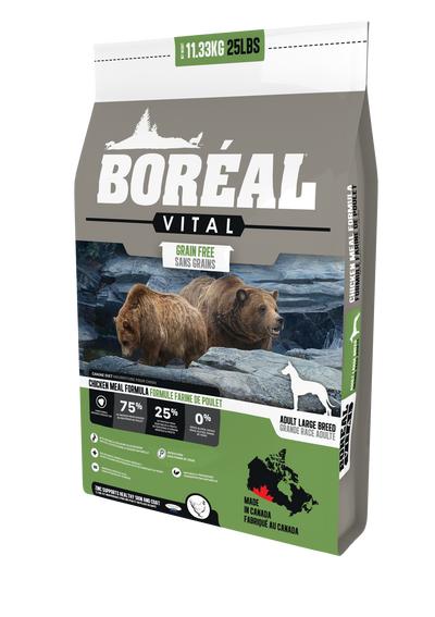 BORÉAL VITAL Large Breed Chicken Meal - GRAIN FREE dogs 25 lbs.
