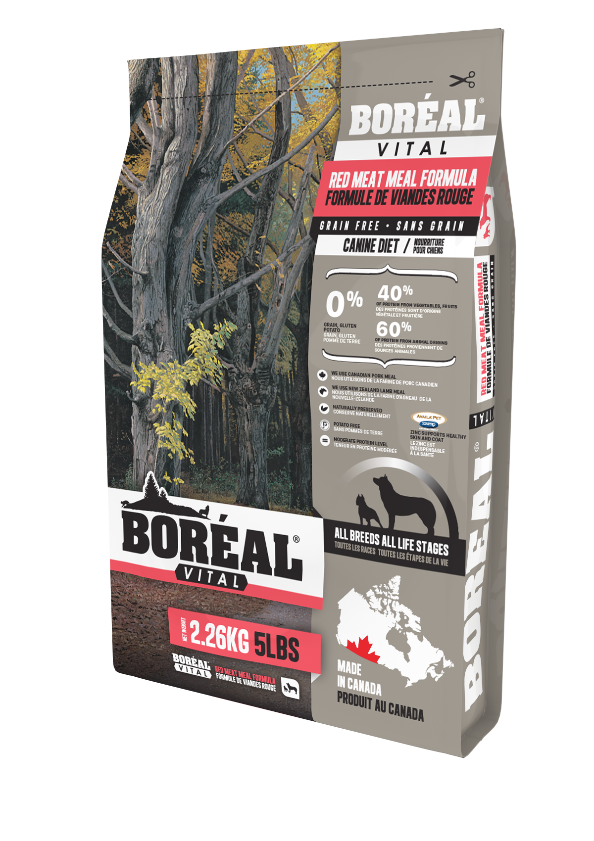 BORÉAL VITAL ALL BREED Red Meat Meal - GRAIN FREE for dogs 25 lbs.