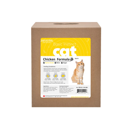 3P naturals - Basic Instinct - Human Grade Chicken bone in  for Cats 16x125g packs
