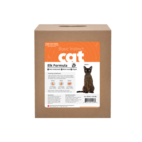 3P naturals - Basic Instinct - Non-Medicated Elk  for Cats 16x125g packs