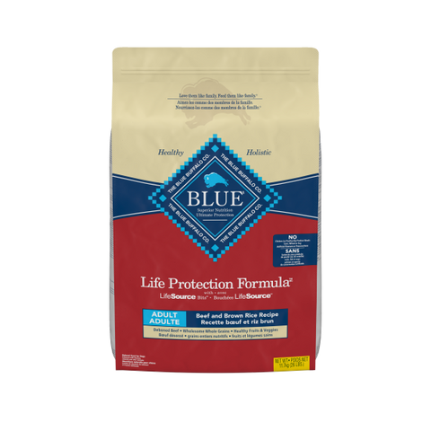 Blue Buffalo Life Protection Formula Beef & Brown Rice for Adult Dogs 26 lbs