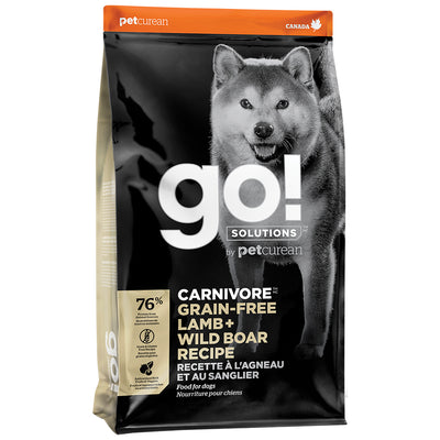 GO! Solutions Carnivore GRAIN-FREE Lamb + Wild Boar Recipe - 22 lbs.