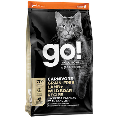 GO! Solutions Carnivore GRAIN-FREE Lamb + Wild Boar Recipe - 16 lbs.