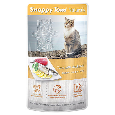 Snappy Tom Tuna with Mackerel for Cats 12 x 3.5oz pouches