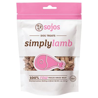 Sojos Simply Lamb treats for dogs 4OZ