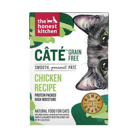 Honest Kitchen Cate - Grain Free Chicken Pate for Cats 12 x 5.5oz